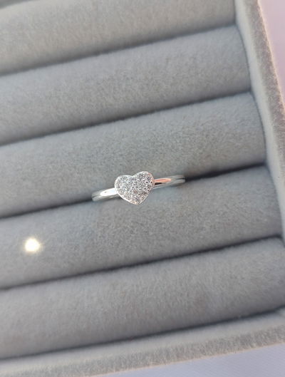 Anillo Midi corazón (talle 15)