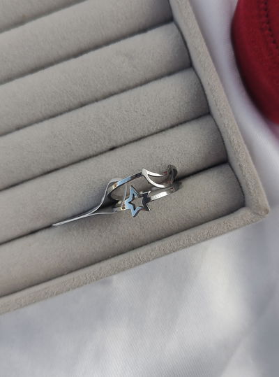 Anillo doble luna y estrella