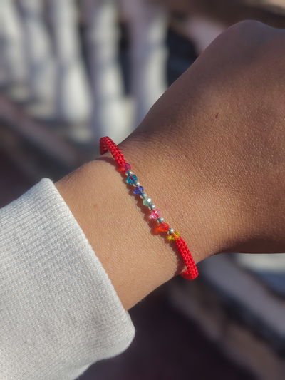 Pulsera hilo con bolitas de plata 925