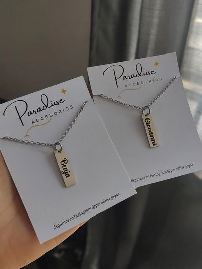 Collar chapita chata 2.5cm