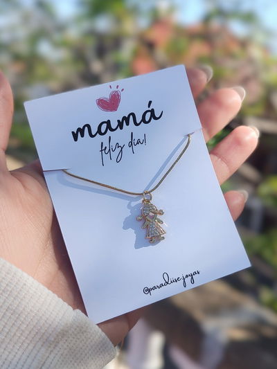 Collar Nenita con strass gold 