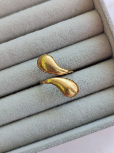 Anillo gotas gold (abierto)