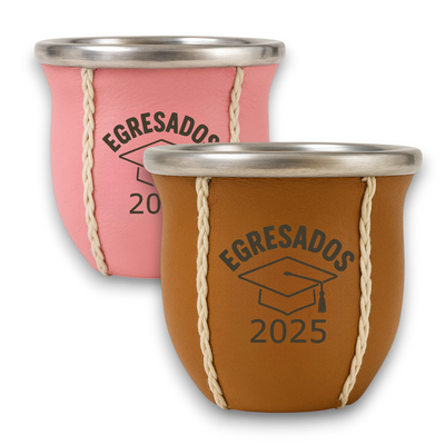 MATE VIDRIO Y SIMIL CUERO