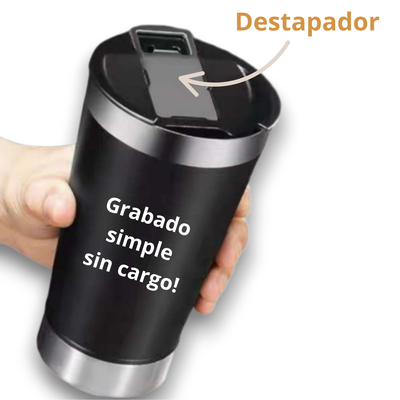 VASO ACERO DESTAPADOR