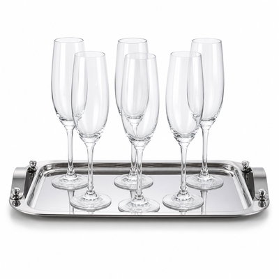 BANDEJA Y COPA CHAMPAGNE