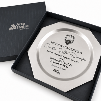 PLATO OCTOGONAL ACERO