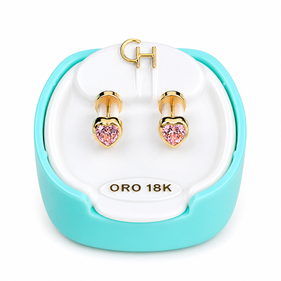 Aros Abridores 18K Bebe CH 184 . Rosa