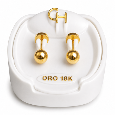 Aros Abridores 18K Tick Enchapado Bebe CH 705 Grande