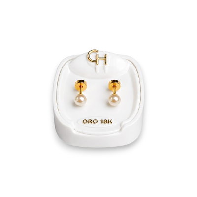 Aros Abridores 18K Tick Enchapado Bebe CH 711 Mediano