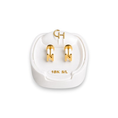 Aros Abridores 18K Tick Enchapado Bebe CH 751-N