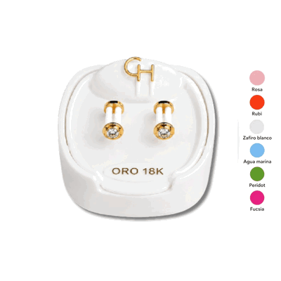 Aros Abridores 18K Tick Enchapado Bebe CH 730 Mediano