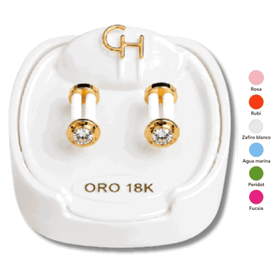 Aros Abridores 18K Tick Enchapado Bebe CH 740 Grande
