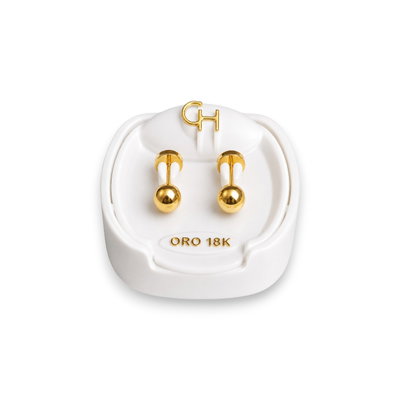 Aros Abridores 18K Tick Enchapado Bebe CH 705 Grande