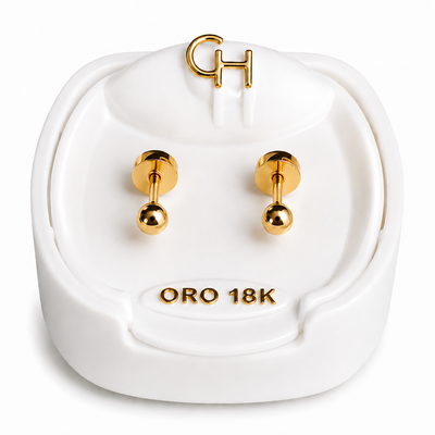 Aros Abridores 18K Tick Enchapado Bebe CH 702 Chico