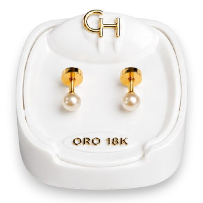 Aros Abridores 18K Tick Enchapado Bebe CH 710 Chico