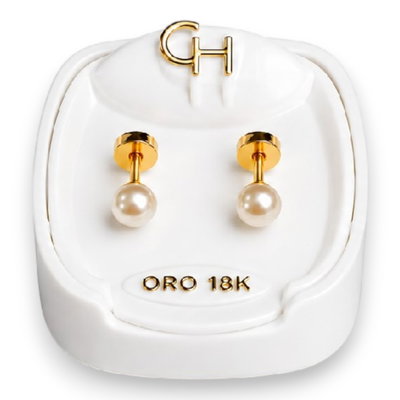 Aros Abridores 18K Tick Enchapado Bebe CH 711 Mediano