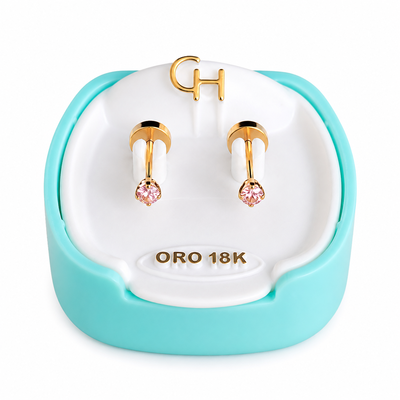 Aros Abridores 18K Bebe CH 181 Rosa