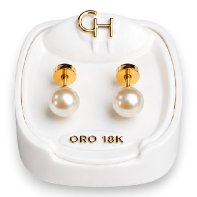 Aros Abridores 18K Tick Enchapado Bebe CH 712 Grande