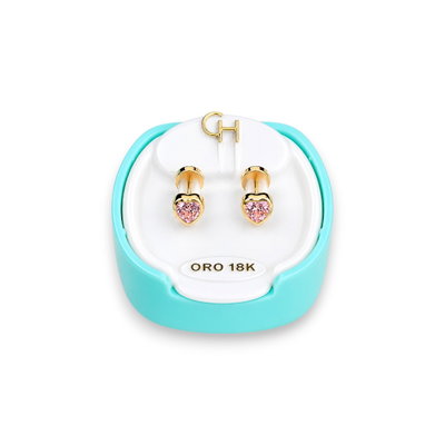 Aros Abridores 18K Bebe CH 184 . Rosa