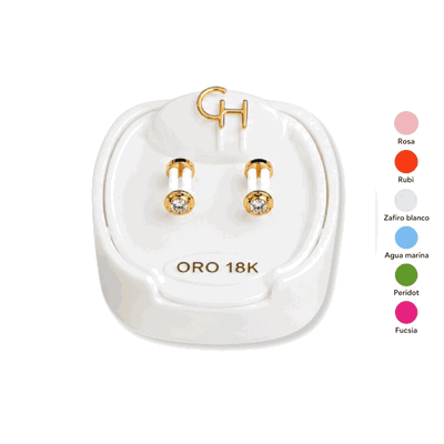 Aros Abridores 18K Tick Enchapado Bebe CH 720 Chico