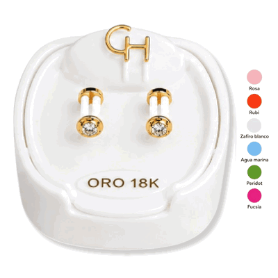 Aros Abridores 18K Tick Enchapado Bebe CH 720 Chico