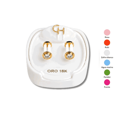 Aros Abridores 18K Tick Enchapado Bebe CH 740 Grande
