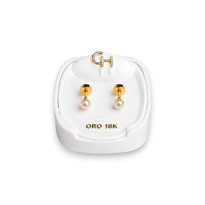 Aros Abridores 18K Tick Enchapado Bebe CH 710 Chico
