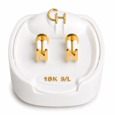 Aros Abridores 18K Tick Enchapado Bebe CH 751-N