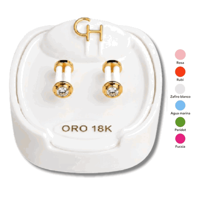 Aros Abridores 18K Tick Enchapado Bebe CH 730 Mediano