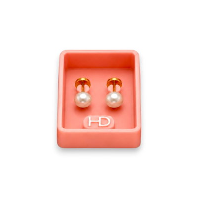 Aros Abridores Enchapado Oro Pasante 18k Bebe CH 311