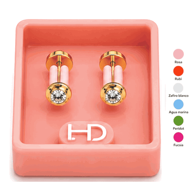 Aros Abridores Enchapado Oro Pasante 18k Bebe CH 360 . Mediano