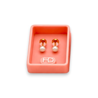 Aros Abridores Enchapado Oro Pasante 18k Bebe CH 310