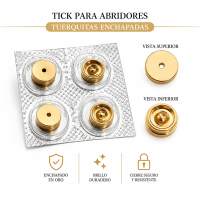 Tick Enchapado Abridores Bebe Repuesto Tuerca