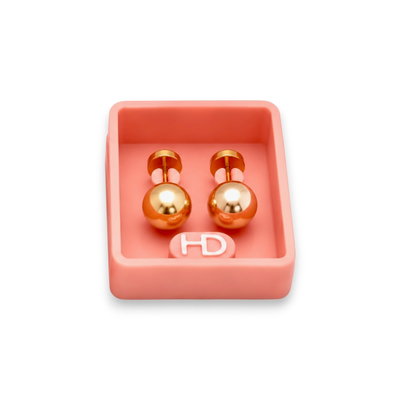 Aros Abridores Enchapado Oro Pasante 18k Bebe CH 308