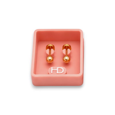 Aros Abridores Enchapado Oro Pasante 18k Bebe CH 302