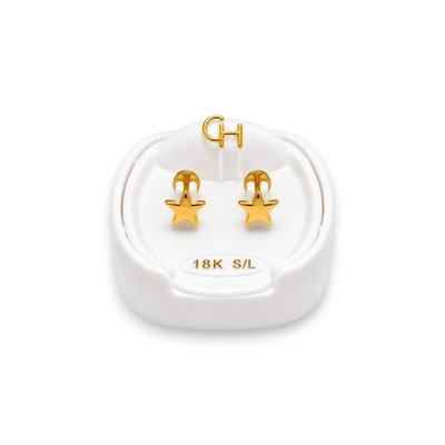 Aros Abridores 18K Tick Enchapado Bebe CH 750
