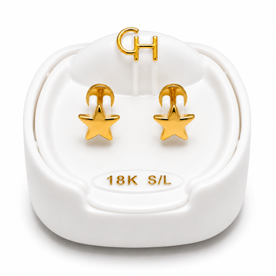 Aros Abridores 18K Tick Enchapado Bebe CH 750