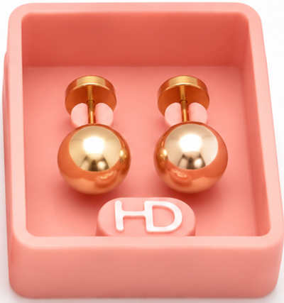 Aros Abridores Enchapado Oro Pasante 18k Bebe CH 308