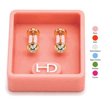Aros Abridores Enchapado Oro Pasante 18k Bebe CH 320 . Chico