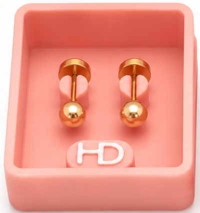 Aros Abridores Enchapado Oro Pasante 18k Bebe CH 302