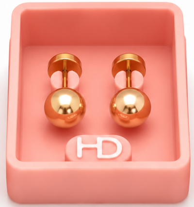 Aros Abridores Enchapado Oro Pasante 18k Bebe CH 304