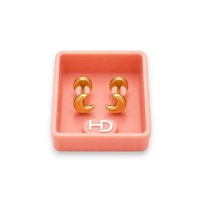 Aros Abridores Enchapado Oro Pasante 18k Bebe CH 315