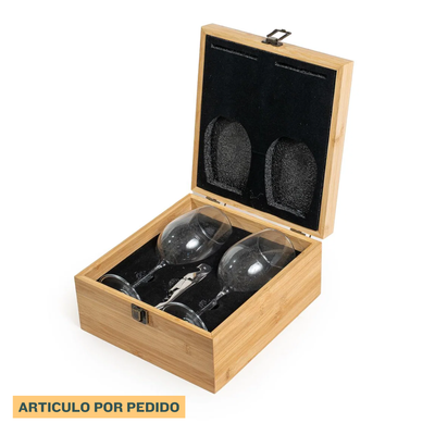SET VINO C/ 2 COPAS C/ CAJA