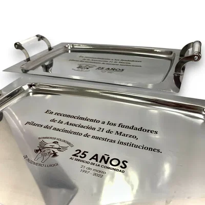 BANDEJA ACERO RECTANGULAR