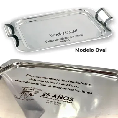 BANDEJA ACERO OVAL