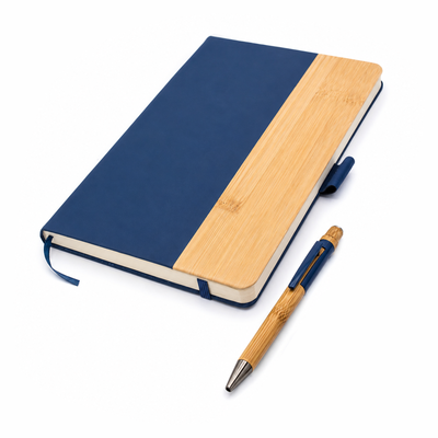 SET LIBRETA A5 BAMBOO + LAPICERA BAMBOO 