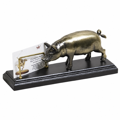 ESTATUILLA TARJETERO CERDO