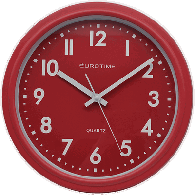 RELOJ PARED EUROTIME 29/1764.07 JUMBO ROJO