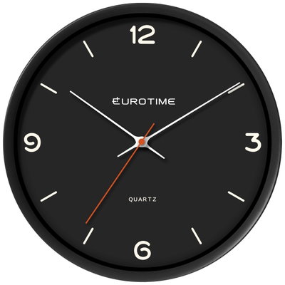 RELOJ PARED EUROTIME 29/1777.10 DESIGN NEGRO