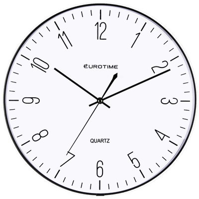 RELOJ PARED EUROTIME 29/1700.10 ELEGANT NEGRO